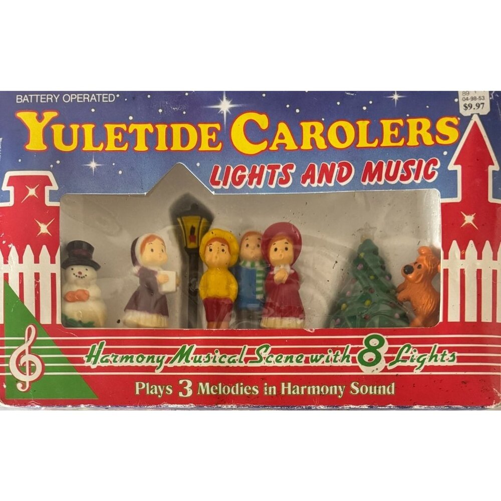Kmart Christmas Carolers Lights Music Musical 8 Lights Battery Operated Vintage